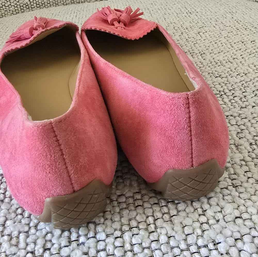Talbots Pink Suede Flats with Tassel Detail 6.5 - Picture 3 of 5